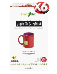 Pack 6 uds Herbodiet Vigila Tu Colesterol Envase De 20...