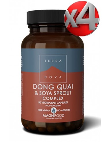 Pack 4 uds Dong Quai Y Brotes De Soja Complex 50Vcap. De Terranova
