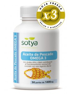 Pack 3 uds Aceite Pescado Omega 3 1400 Mg. 50 Perlas de...