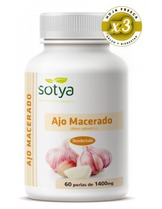 Pack 3 uds Ajo Macerado 1400 Mg. 60  Perlas de Sotya