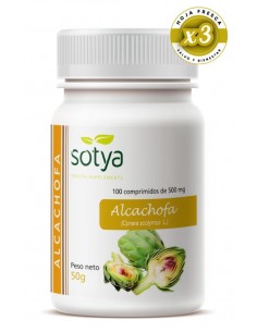 Pack 3 uds Alcachofa  100 Comp 500 Mg de Sotya