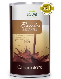 Pack 3 uds Batido Saciante Chocolate 700 G de Sotya