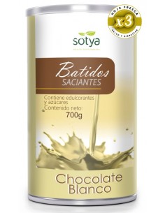 Pack 3 uds Batido Saciante Chocolate Blanco 700 G de Sotya