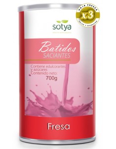 Pack 3 uds Batido Saciante Fresa 700 G de Sotya