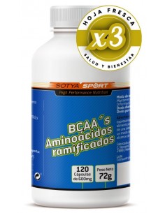 Pack 3 uds Bcaa'S (Aminoa.Ramificados) 120 Caps De 600Mg...