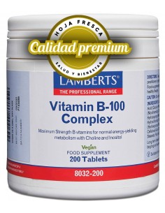 Complejo de Vitaminas B-100 60 tabletas de Lamberts