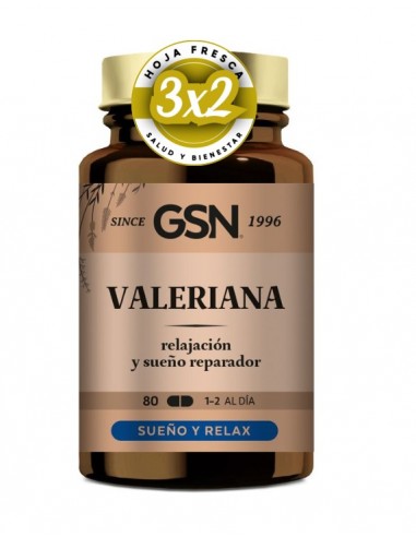 Pack 3x2 Valeriana 80 Comprimidos de Gsn