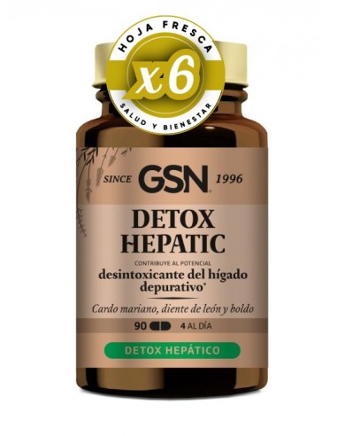 Pack 6 uds Detox Hepatic 90  Comprimidos de Gsn