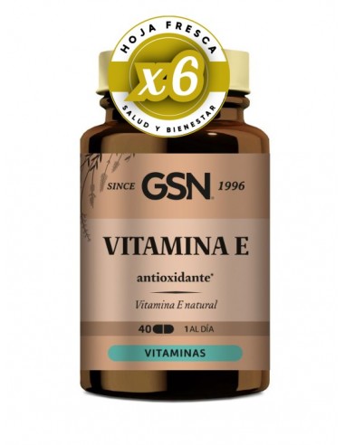 Pack 6 uds Vitamina E Natural 40Perlas de Gsn