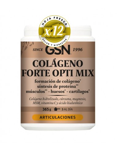Pack 12 uds Colageno Forte Opti-Mix 6 365 Gramos de Gsn