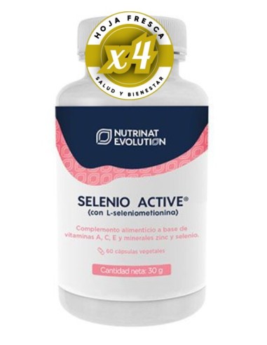 Pack de 4 uds Selenio Active 60 Vcaps De Nutrinat Evolution