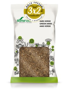 Pack 3x2 Anis Verde Bolsa 60 Gramos De Soria Natural